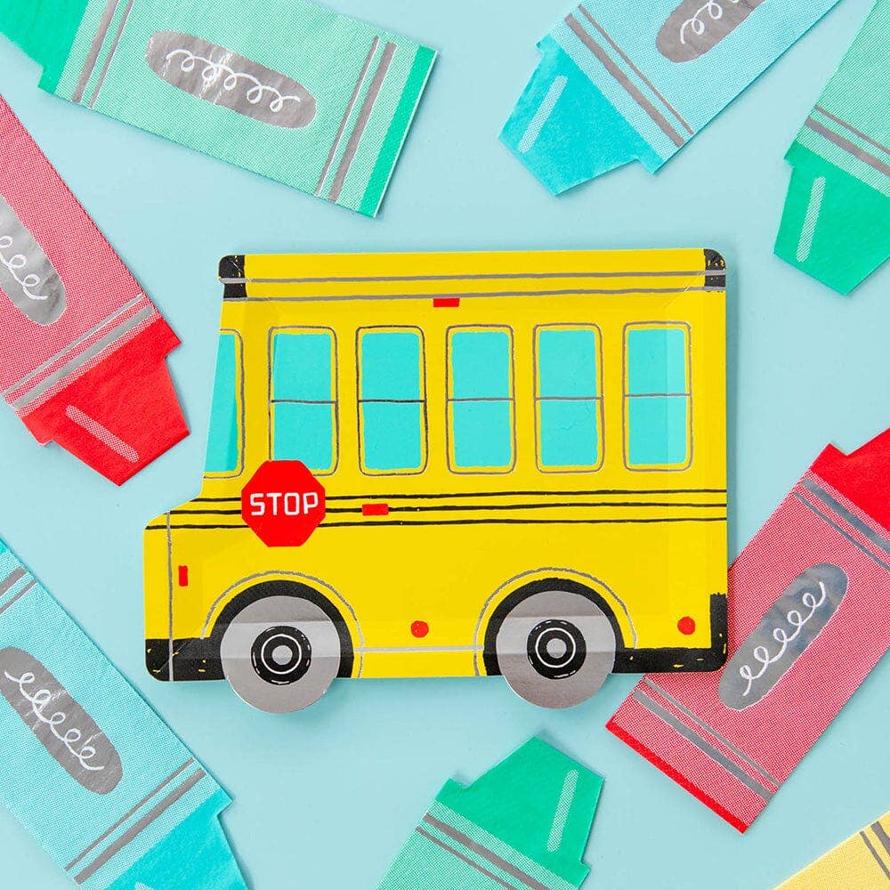 School Days Large School Bus Plates