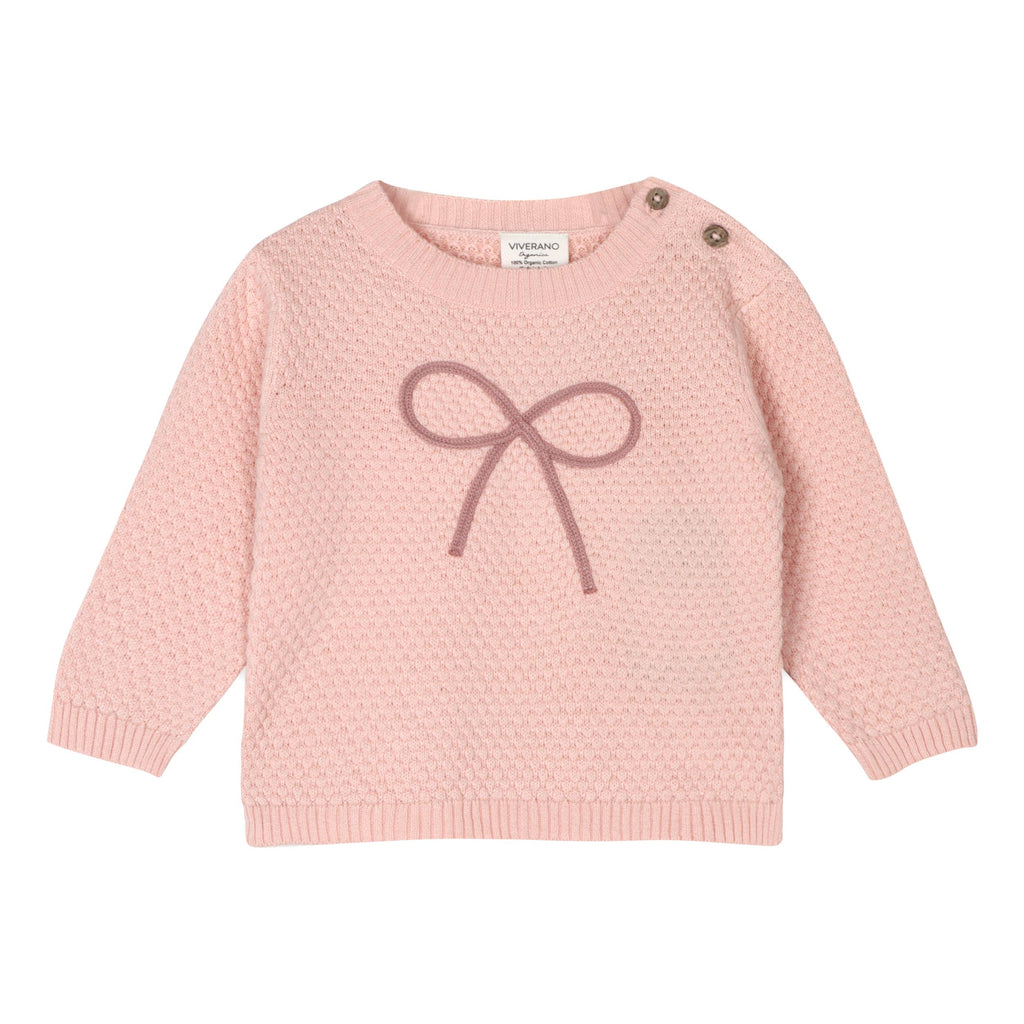 Chloe Bow Baby Knit Sweater