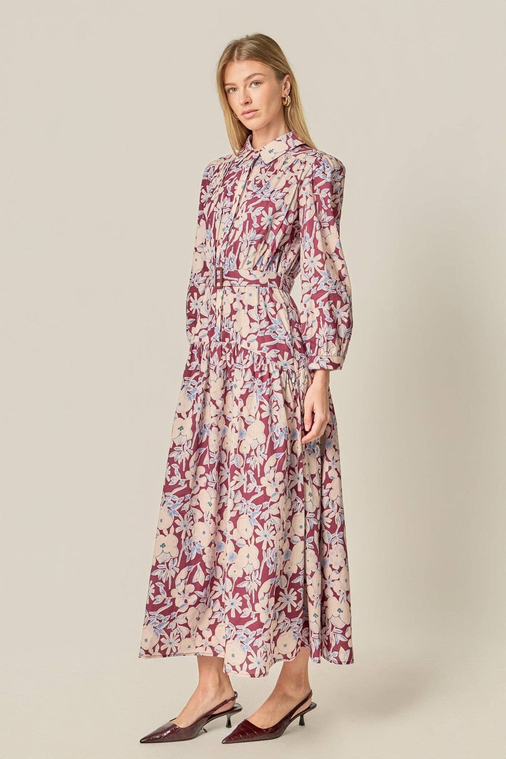 Printed Midi Dress