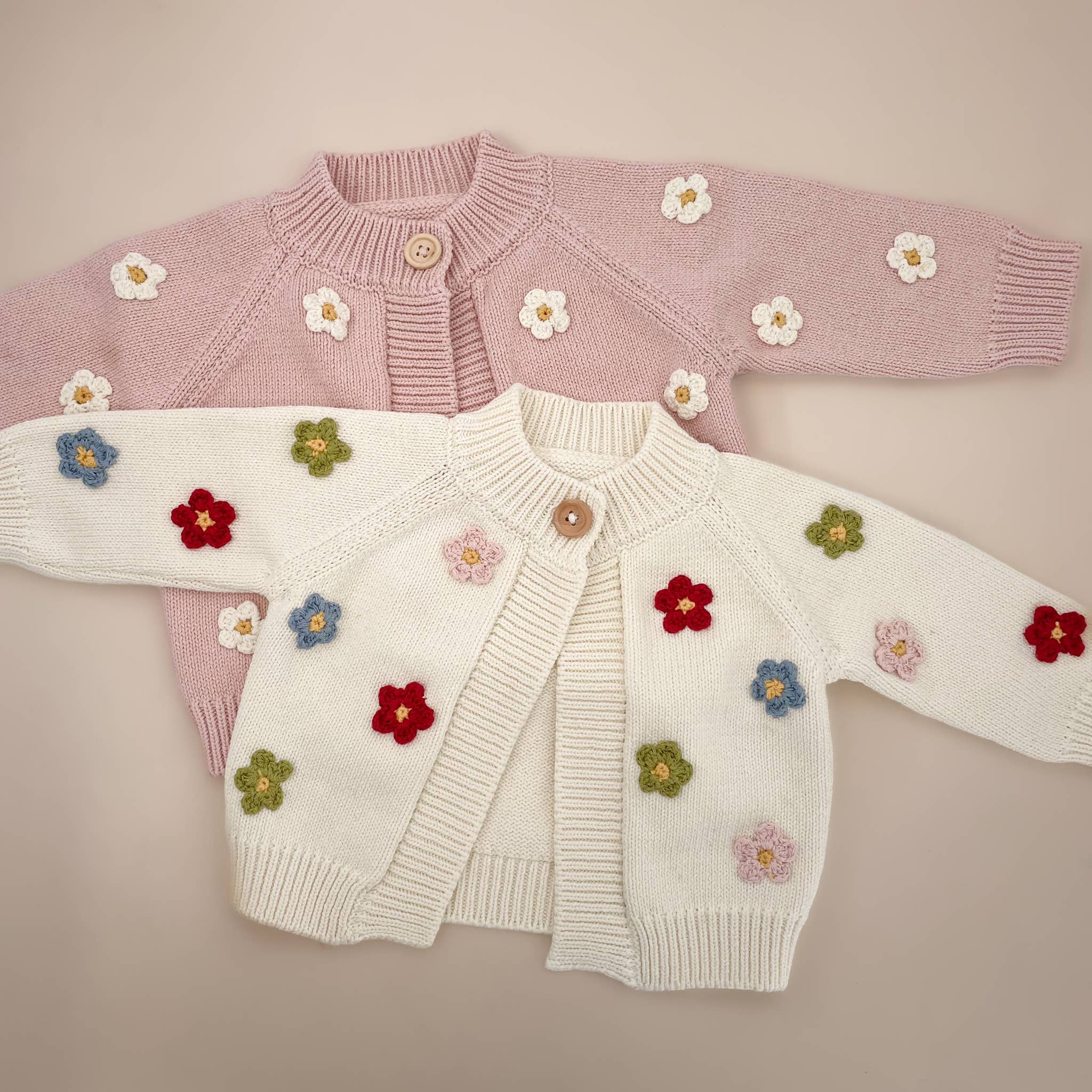Flower Cardigan Baby Sweater
