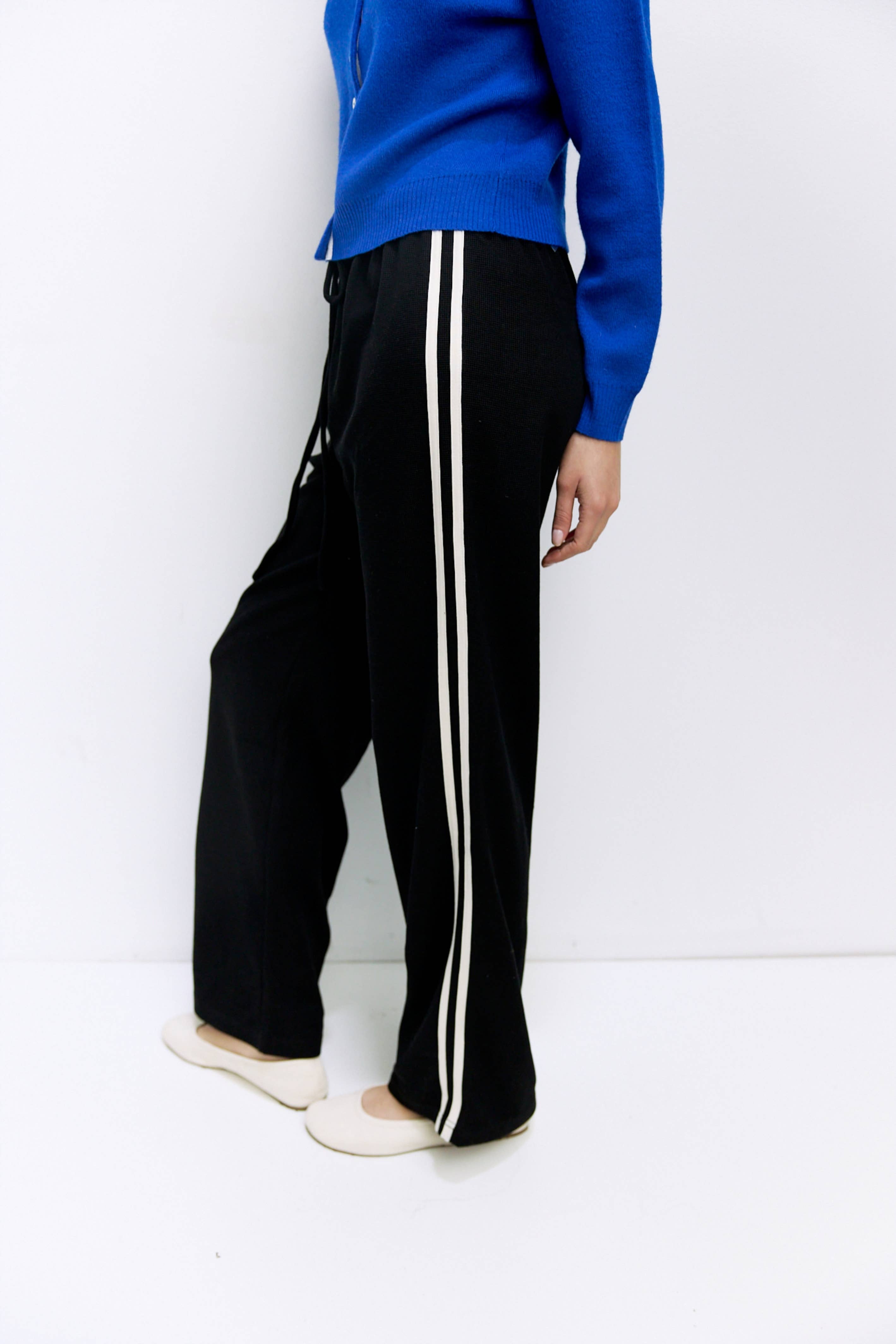 The Enzo Pants in Black Cream