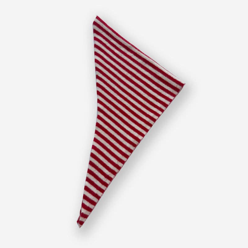 Striped Wool Triangle Scarf