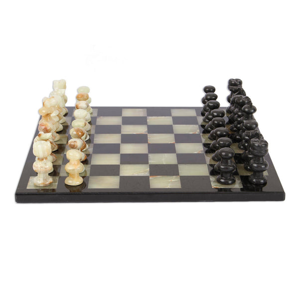 Handmade Onyx And Marble Chess Set