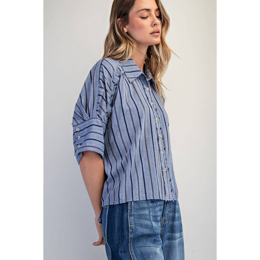 Seaside Cotton Stripe Shirt