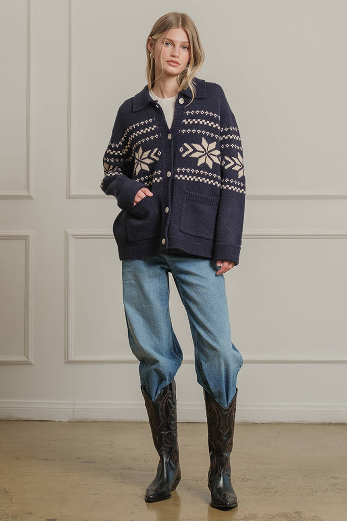 Nordic Snowflake Cardigan