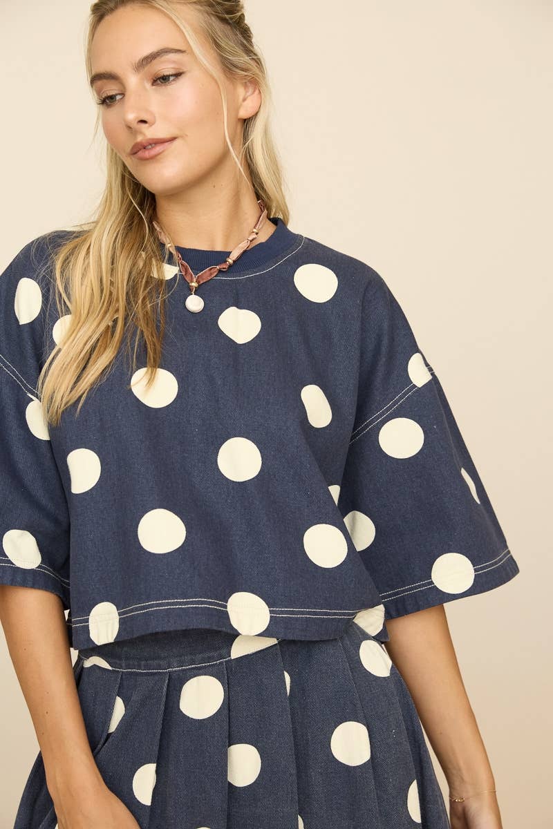 Polka Dot Cropped Top