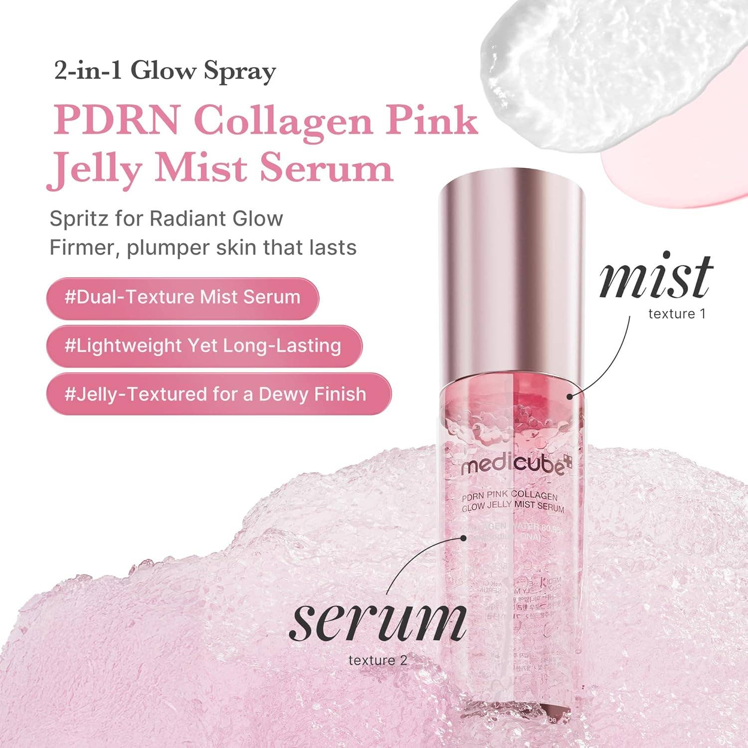 MEDICUBE PDRN Pink Collagen Glow Jelly Mist Serum