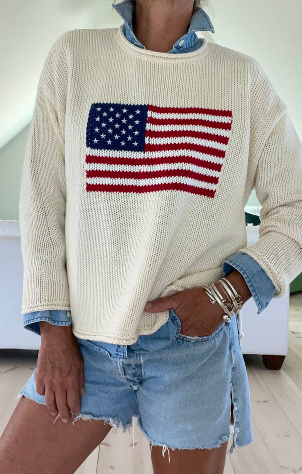Chloe Roll neck Flag in Cream