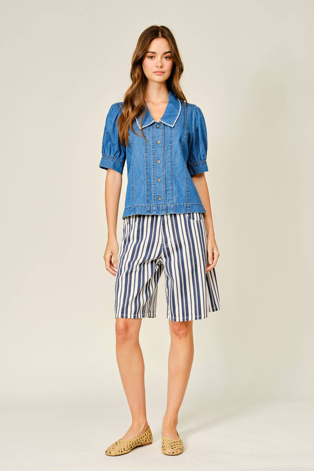 Stripe Barrel Shorts