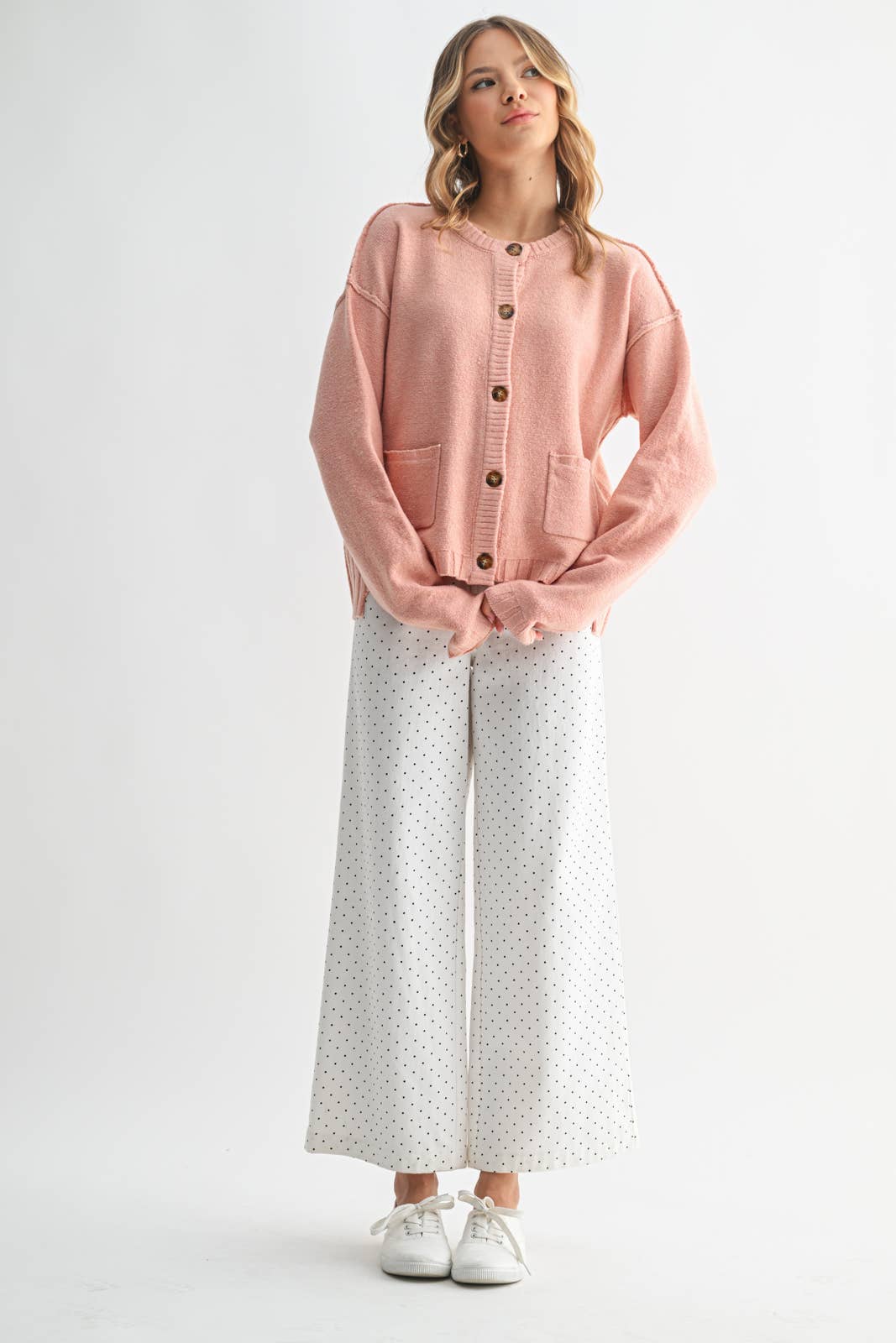 Brushed Button-Up Cardigan