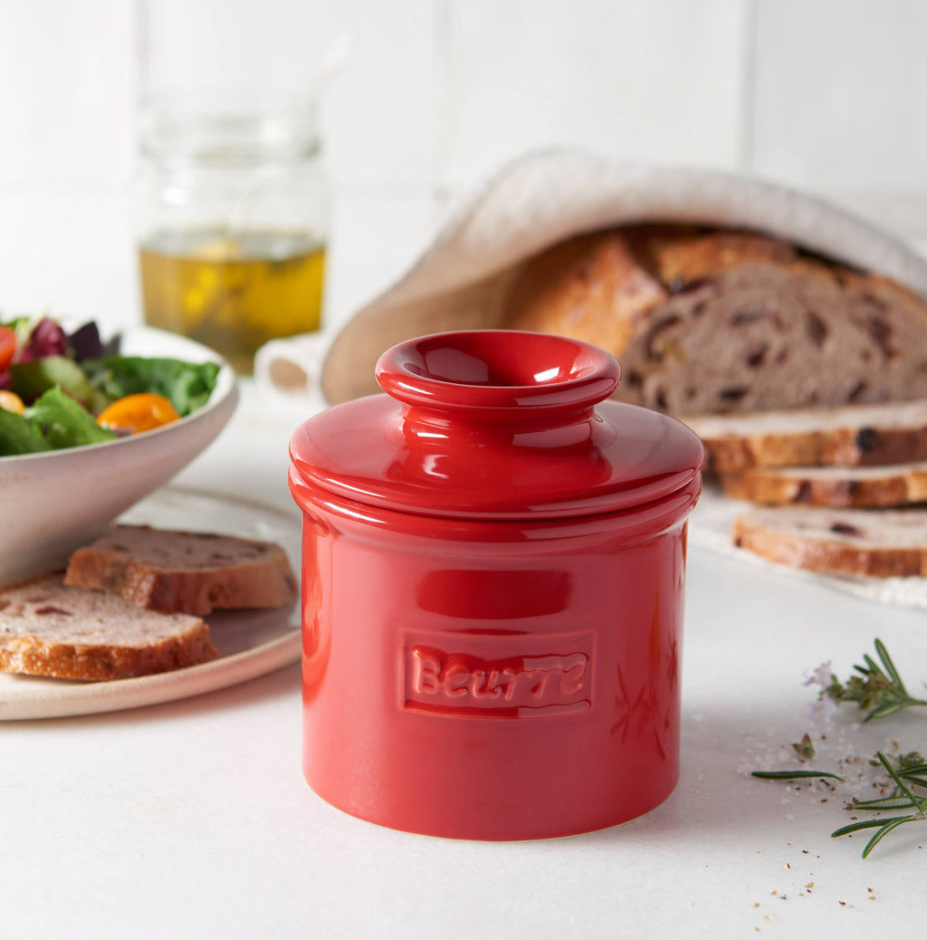 The Original Butter Bell® Crock - Cafe Maraschino Red