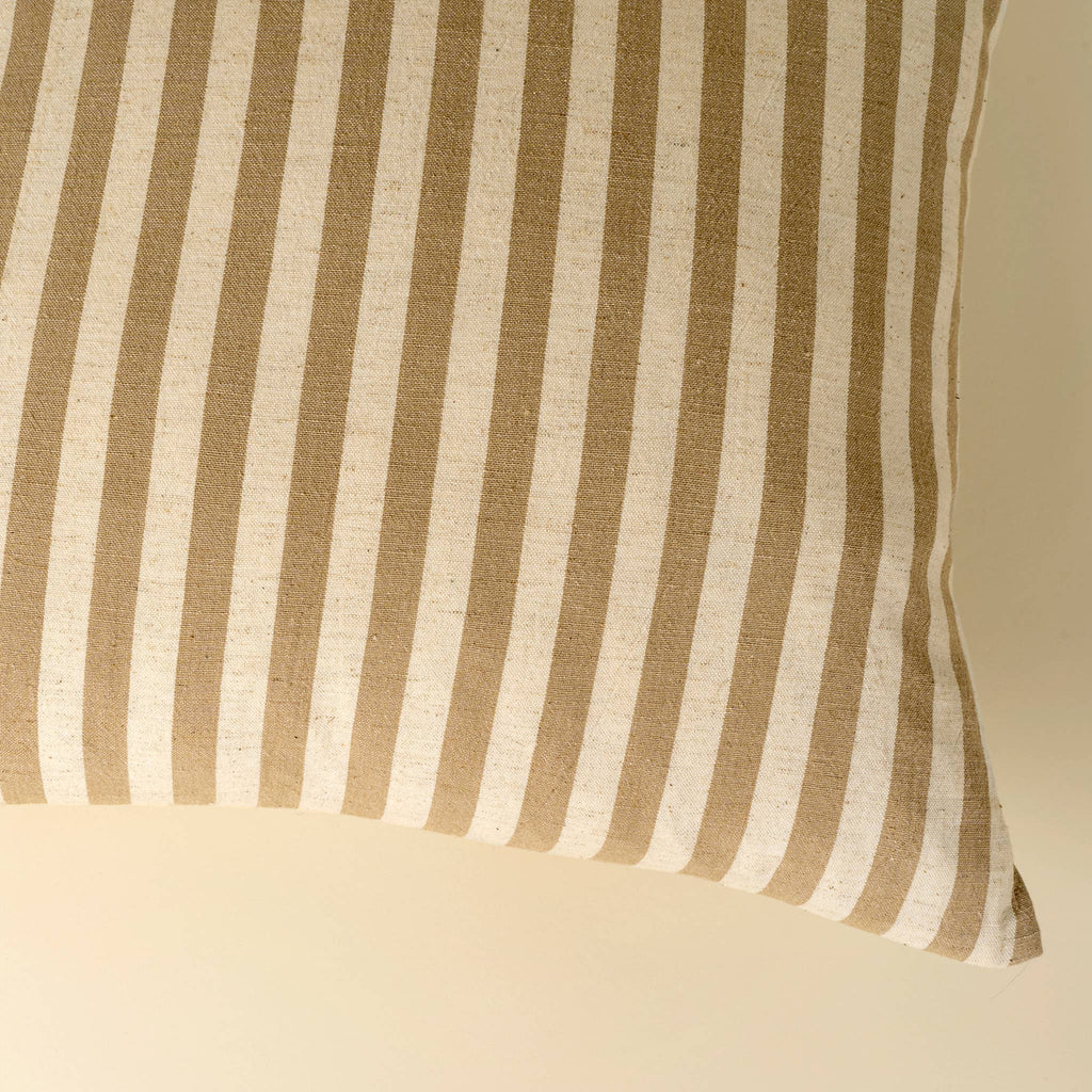 Sand Narrow Stripe Pillow
