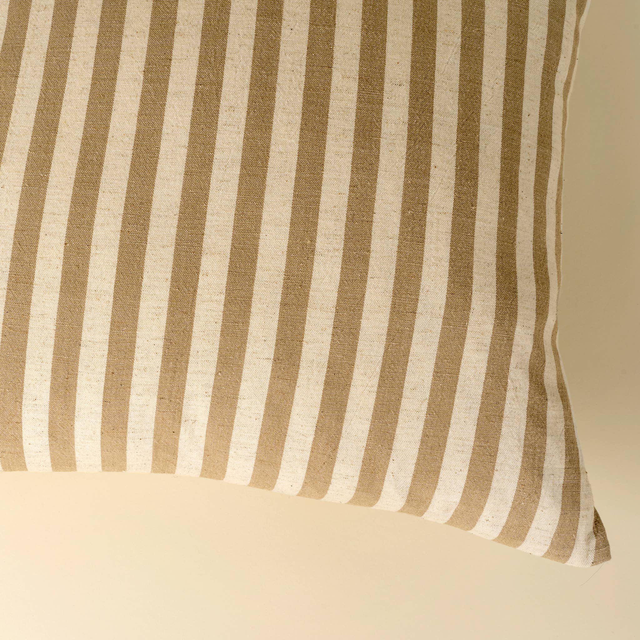 Sand Narrow Stripe Pillow