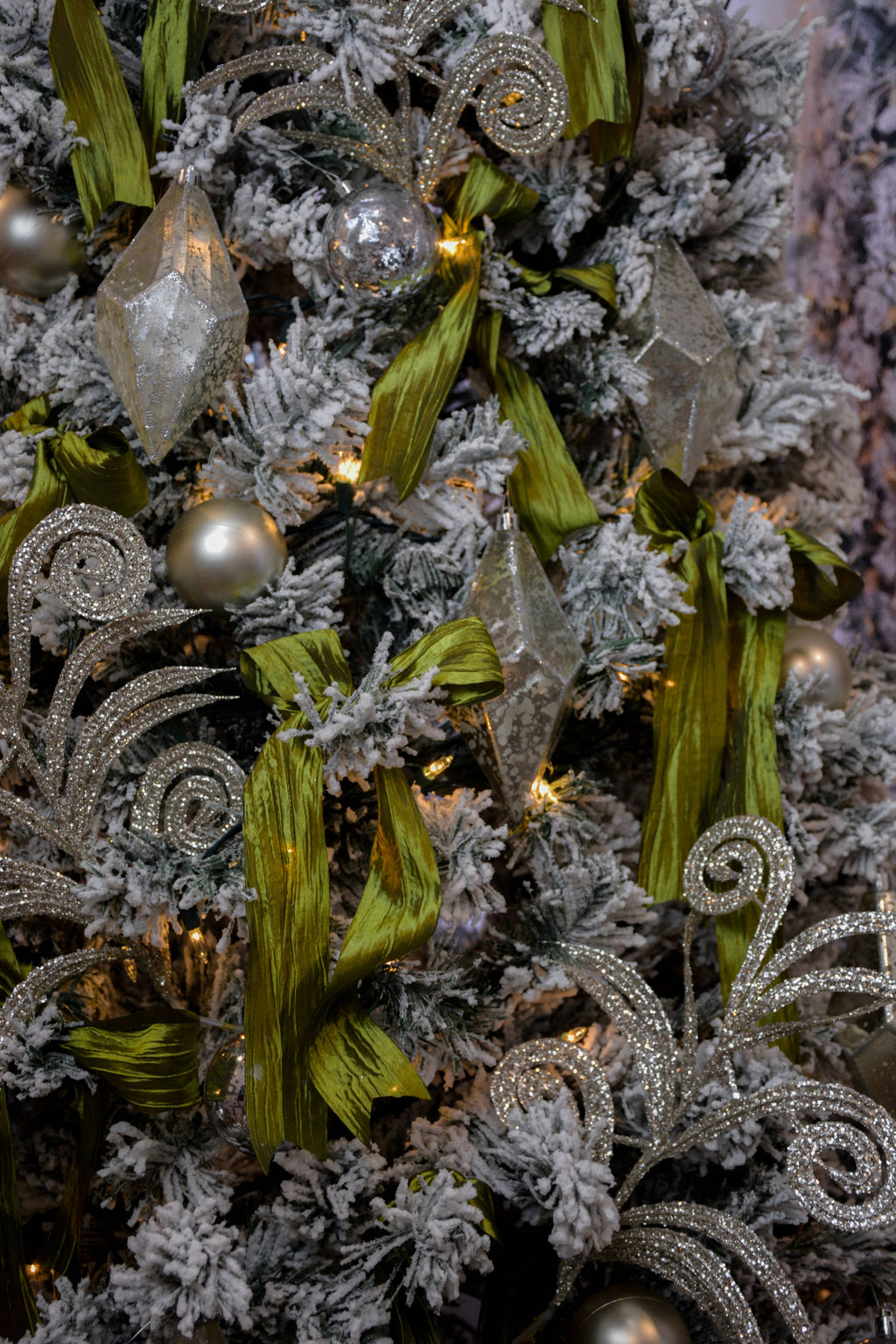 Olive Green Bespoke Crinkle Iridescent Ribbon