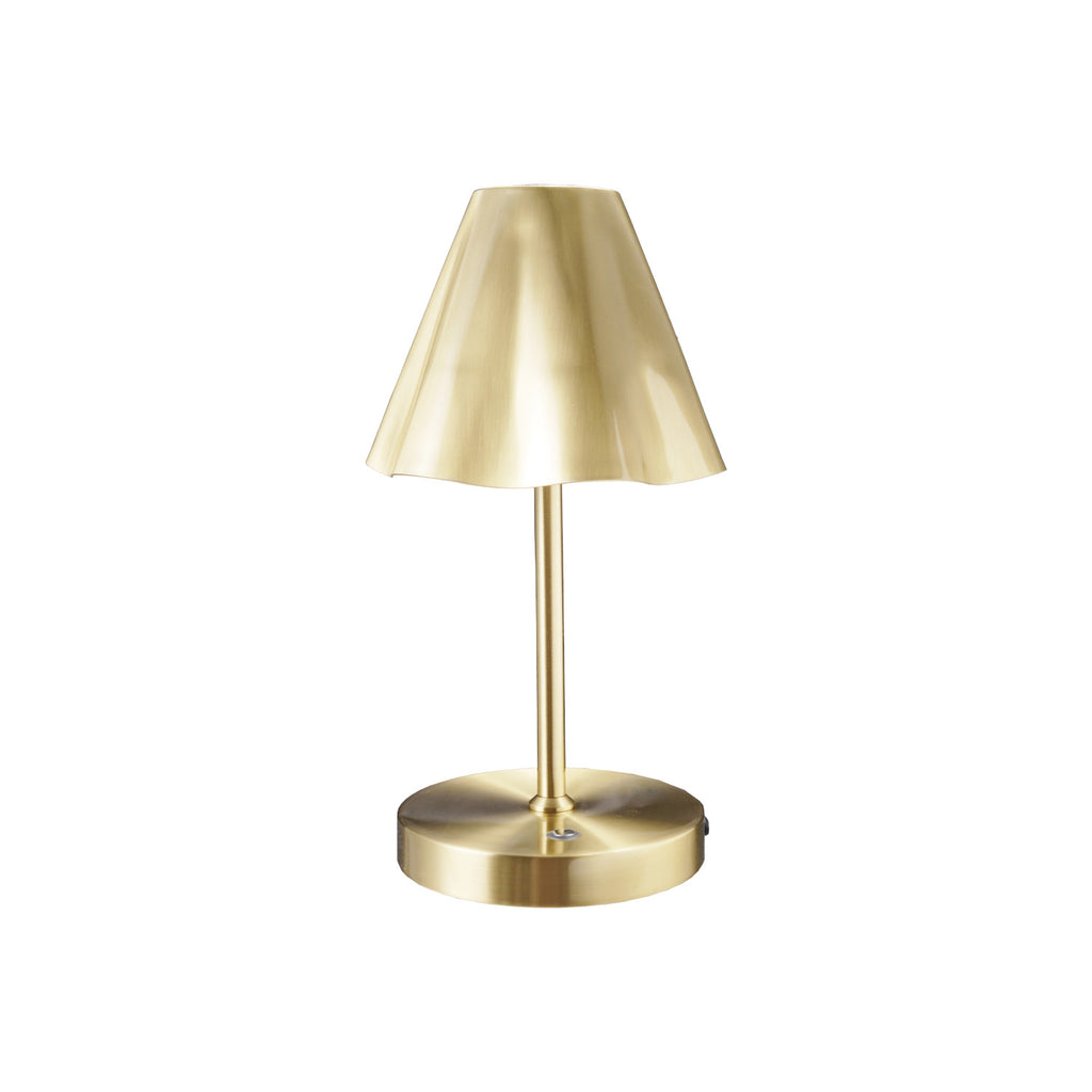 Gold Ruffled Shade Lamp