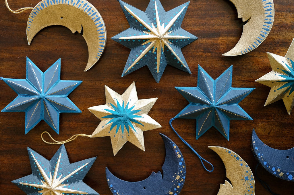 Midnight Man on the Moon Paper Ornament