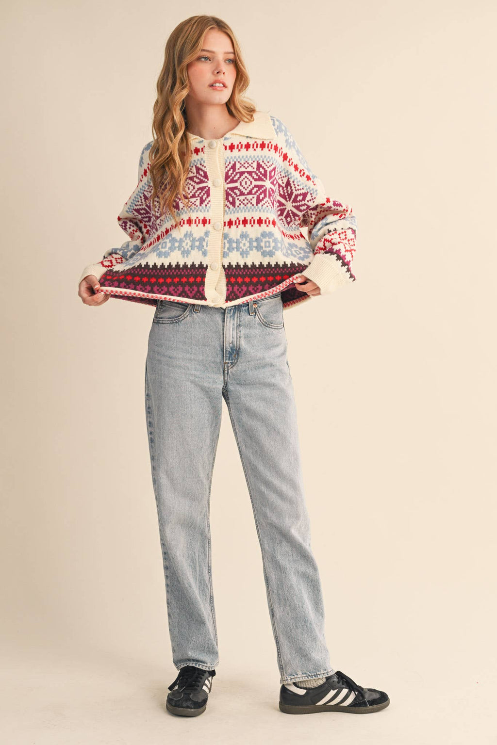 Fair Isle Sweater Cardigan
