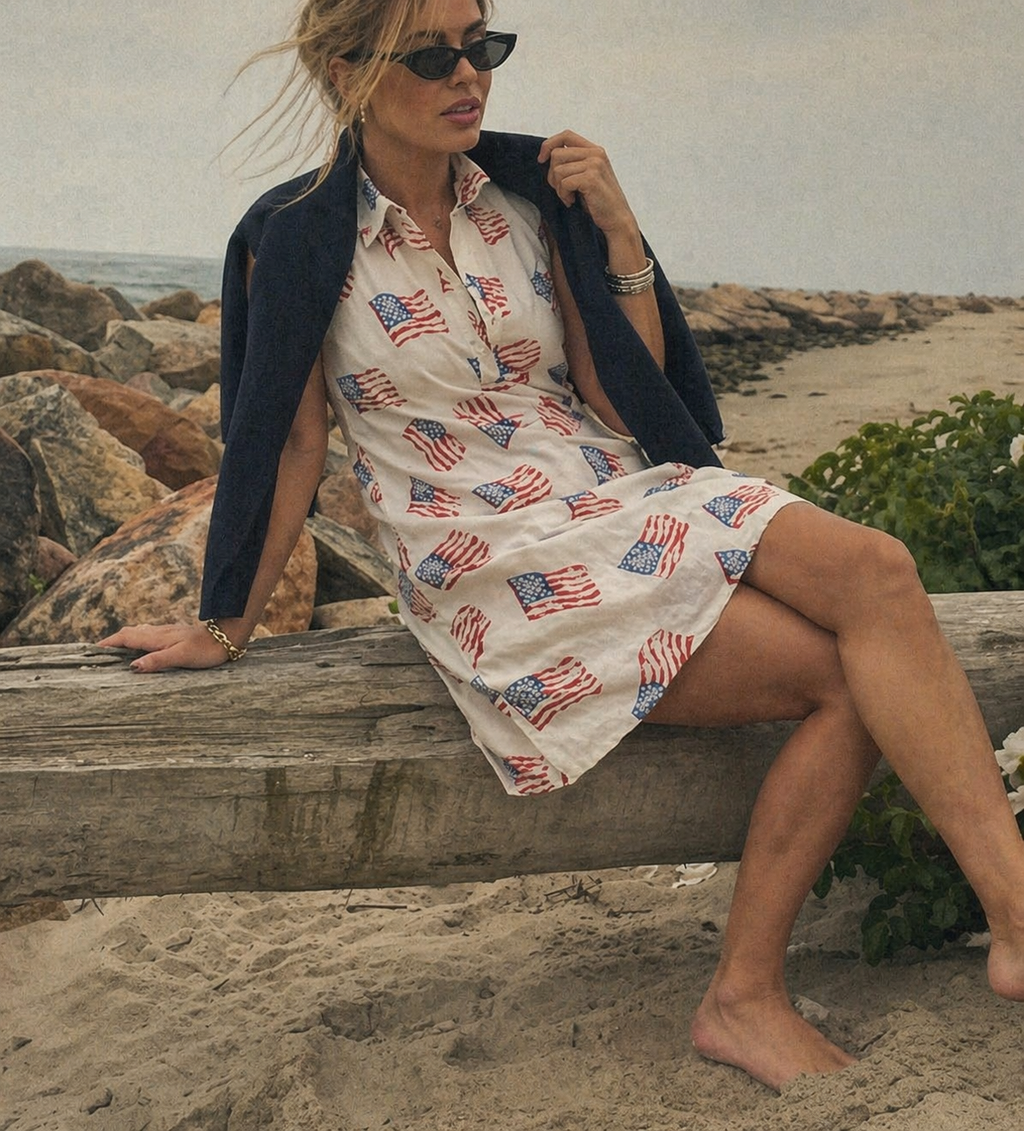 Sconset Sleeveless Flag Dress