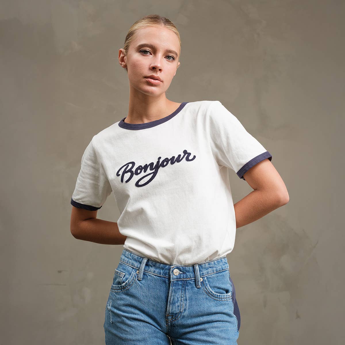 Bonjour Contrast Ringer Tee