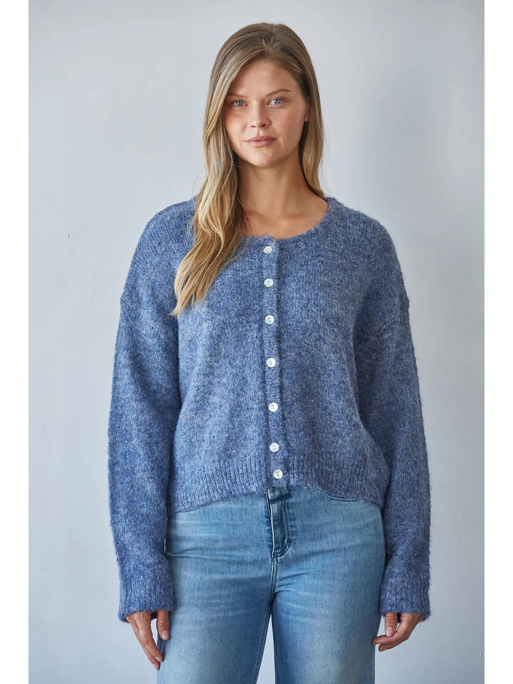 Round Neck Cardigan Top