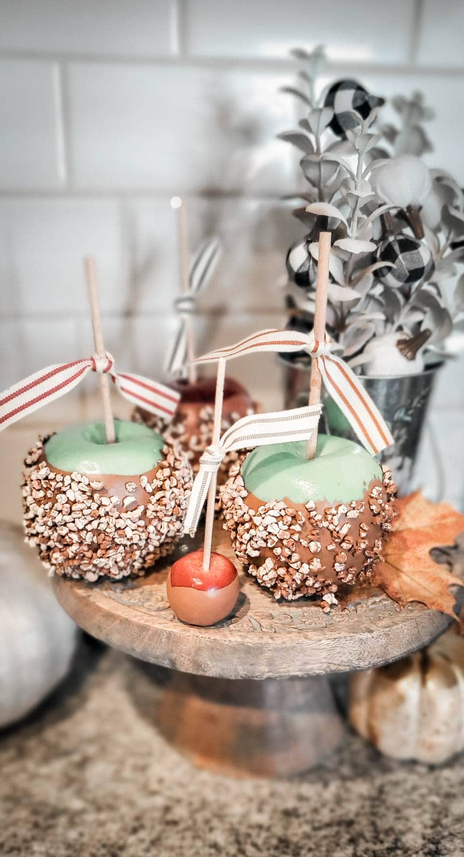 Woven Cotton Celery Green Double Stripes Ribbon