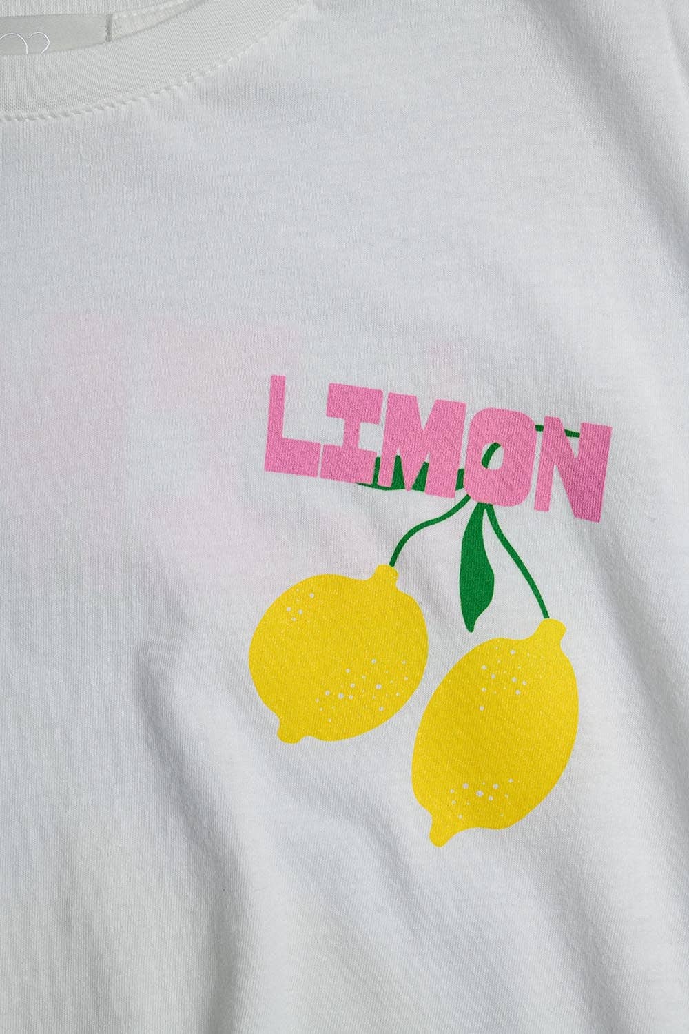 Lemon Print Relaxed White T-Shirt