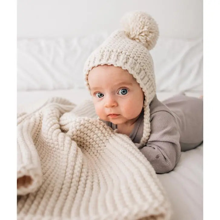 Garter Stitch Knit Baby Blanket