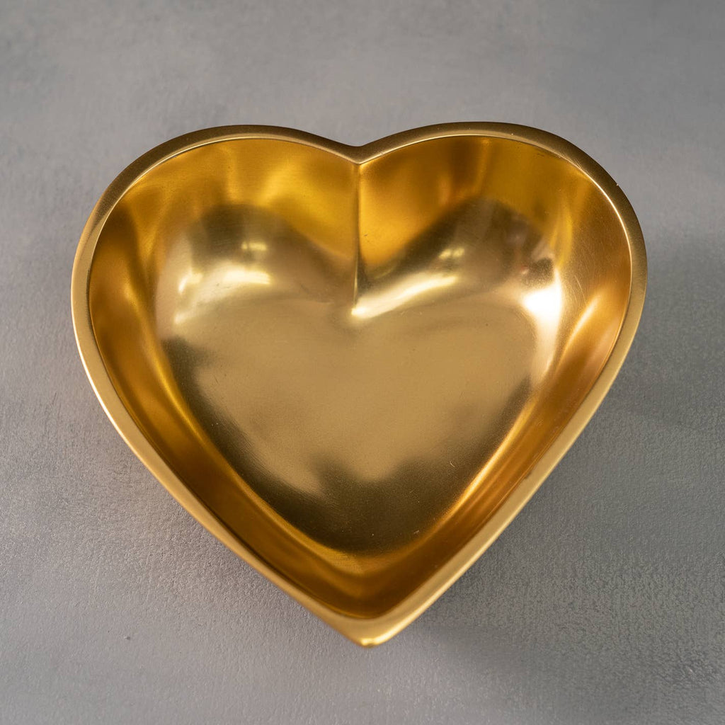 Polished Gold Heart Bowl Large