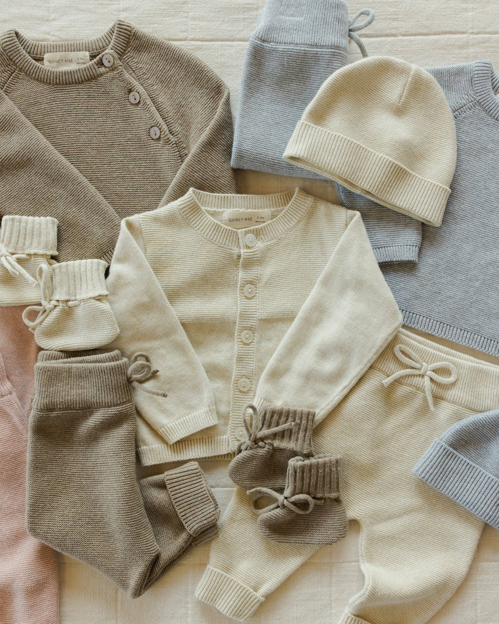 Heathered Natural Baby Beanie