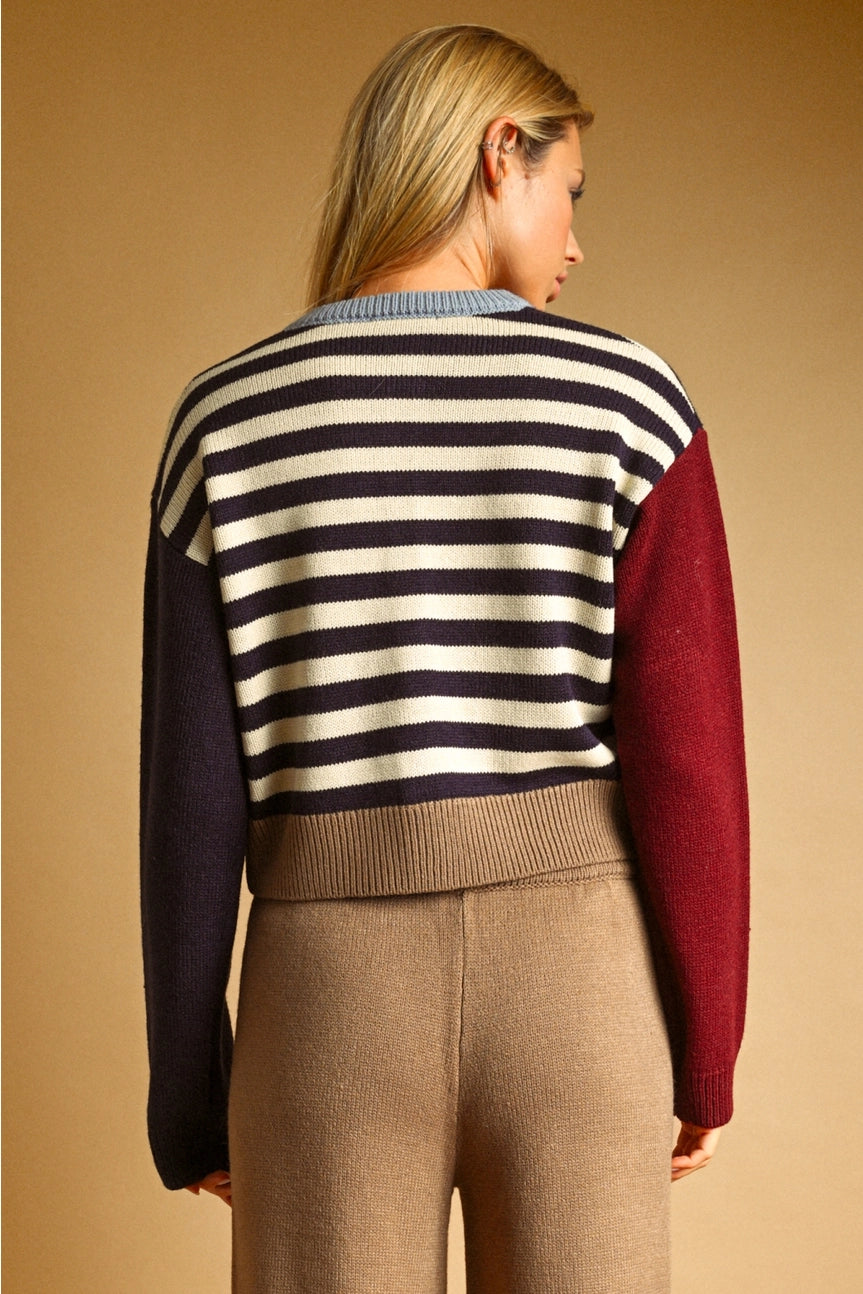 Stripe Mix Cardigan