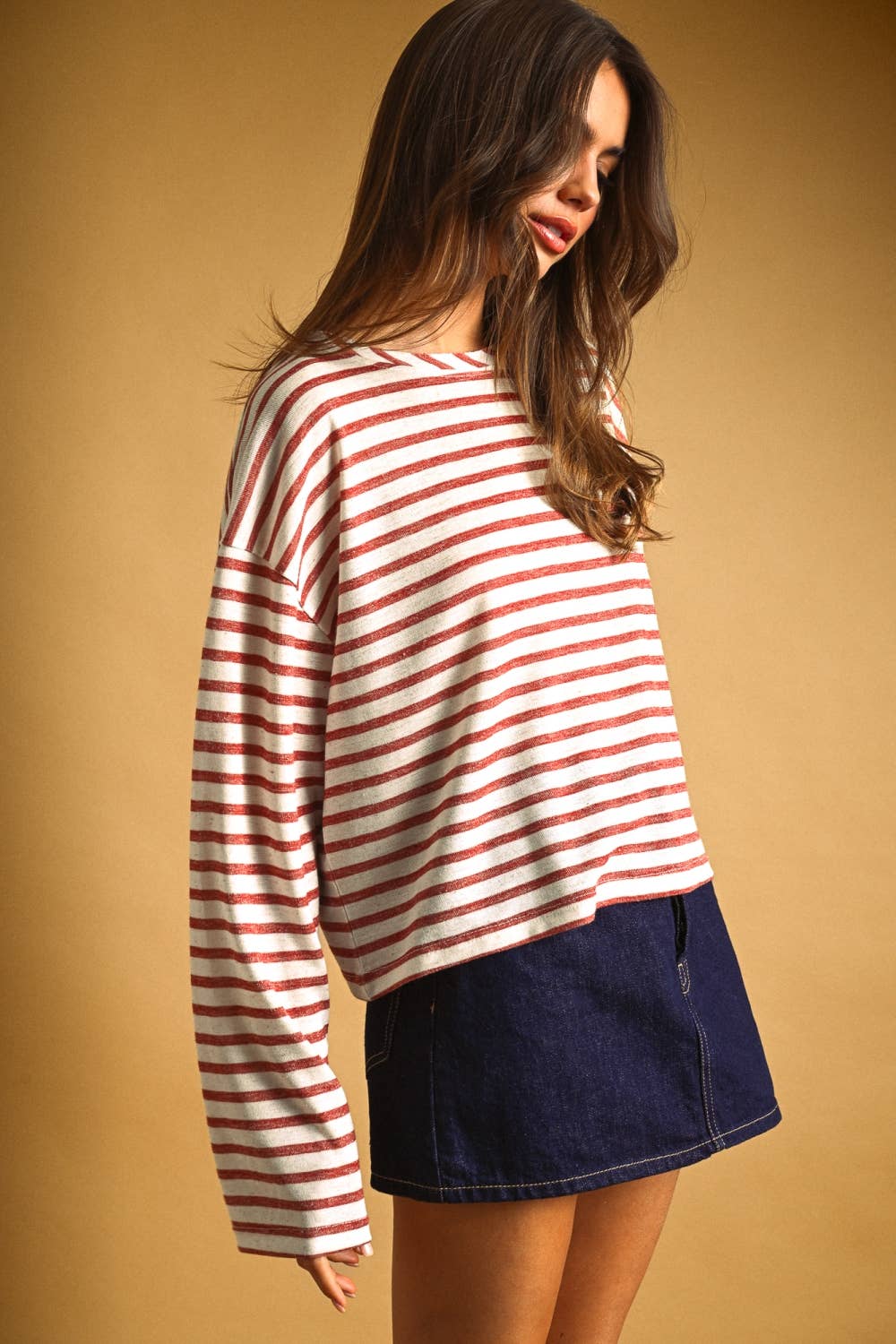 Striped Slub Top
