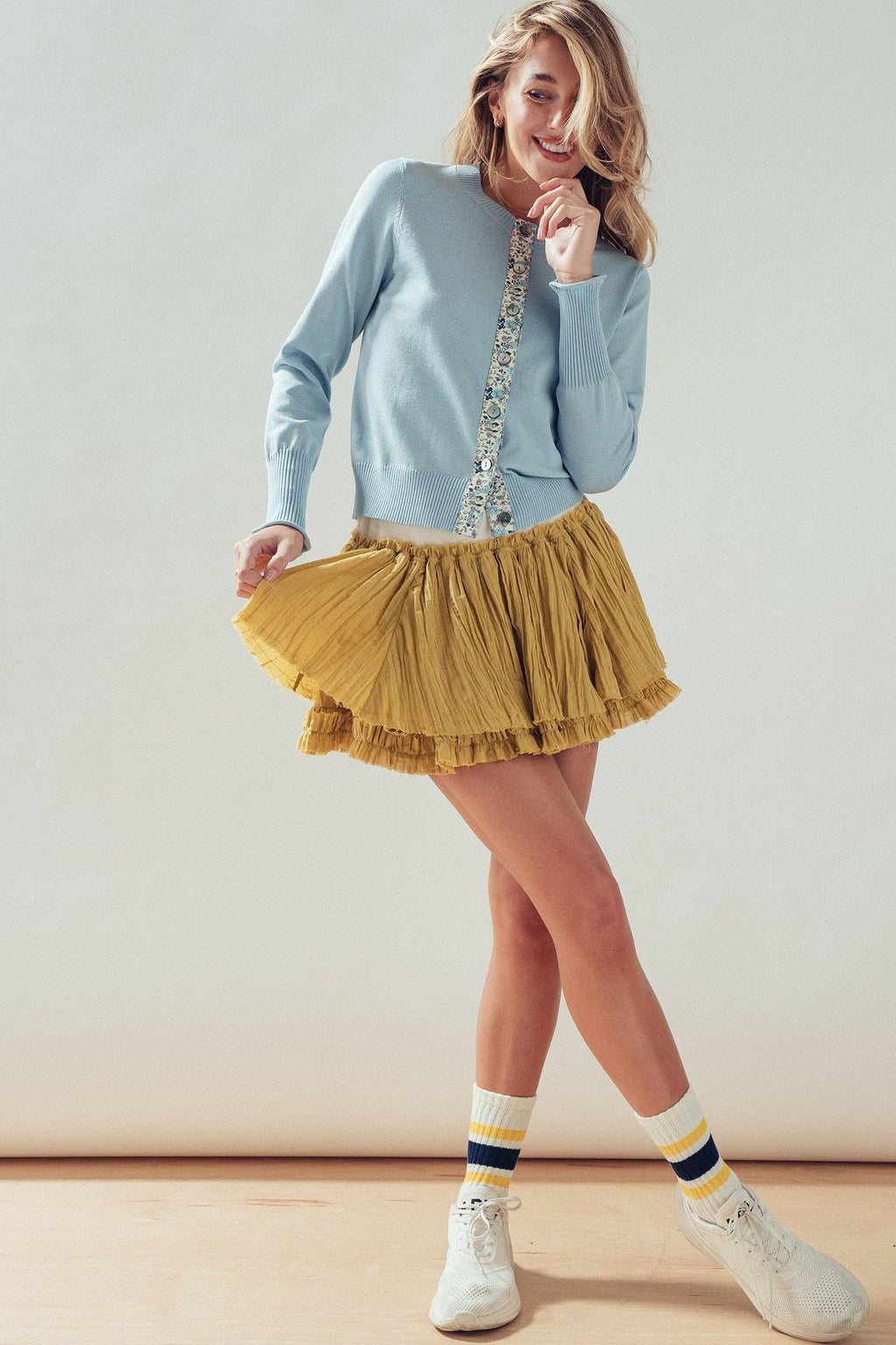 Contrast Floral Cardigan