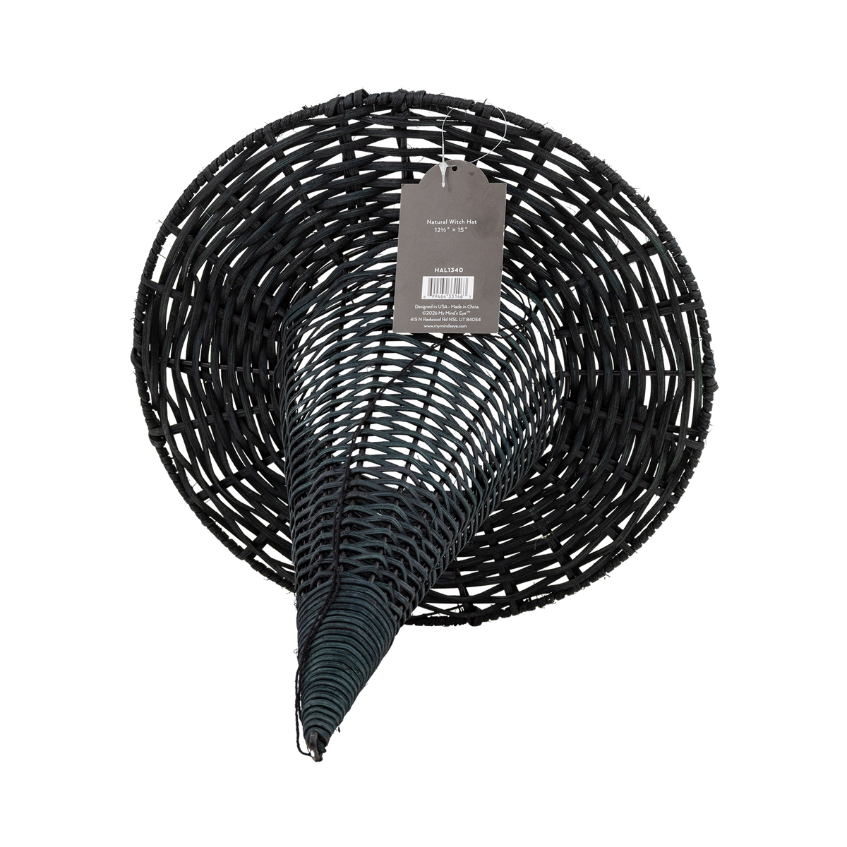 Small Natural Rattan Witch Hat
