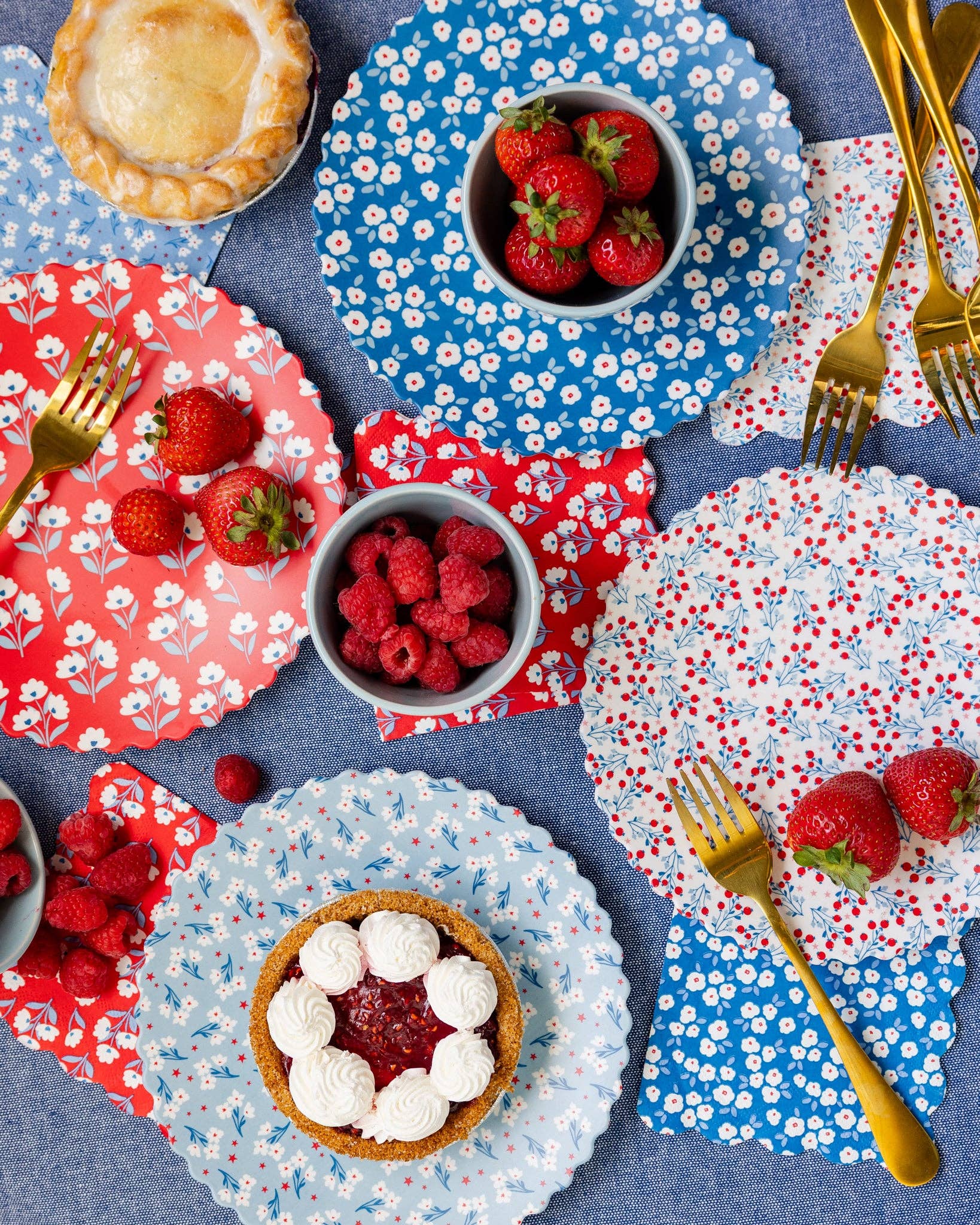 Assorted Floral Paper Cocktail Napkin Set