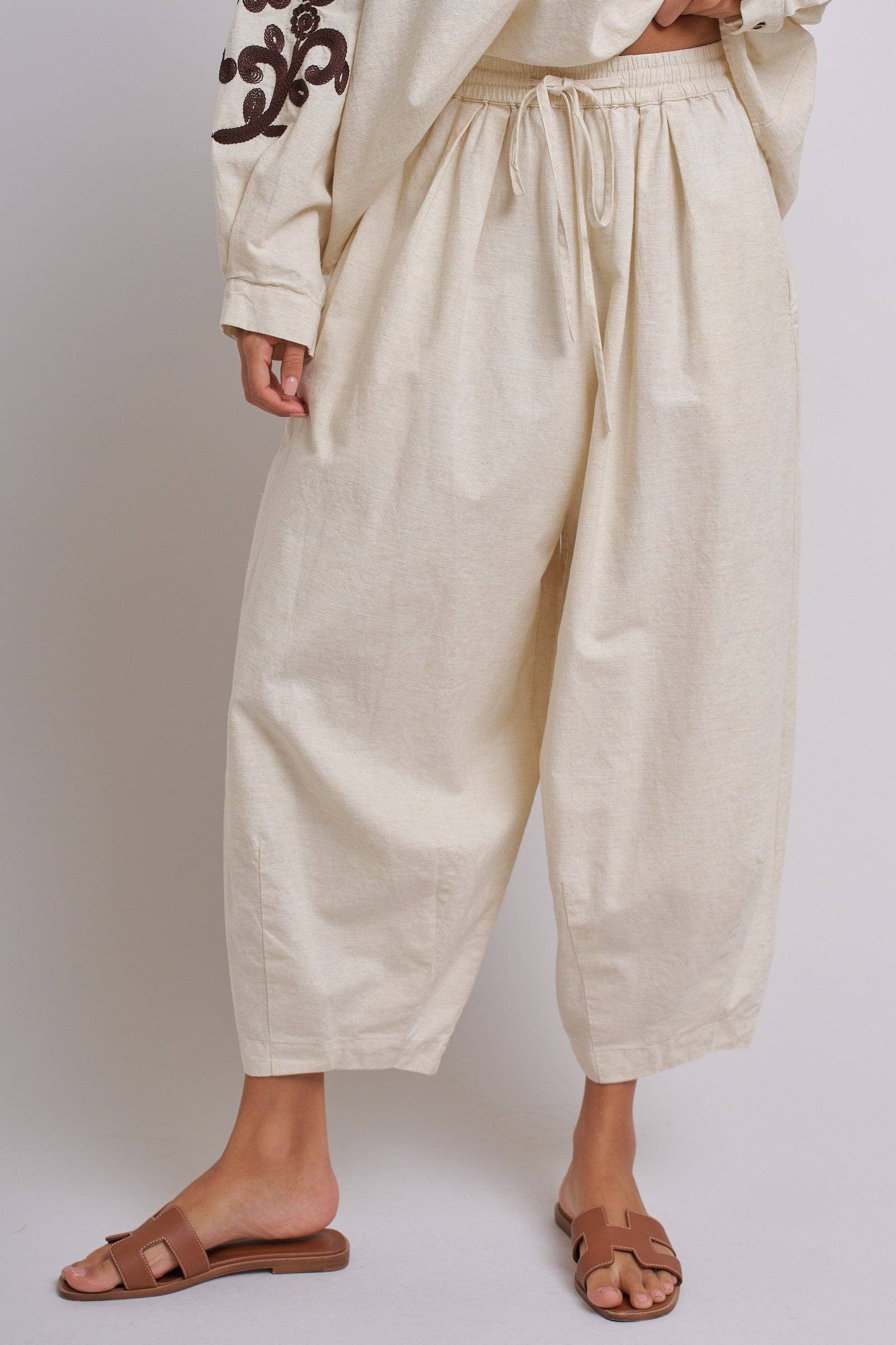 Drawstring Cocoon Pants