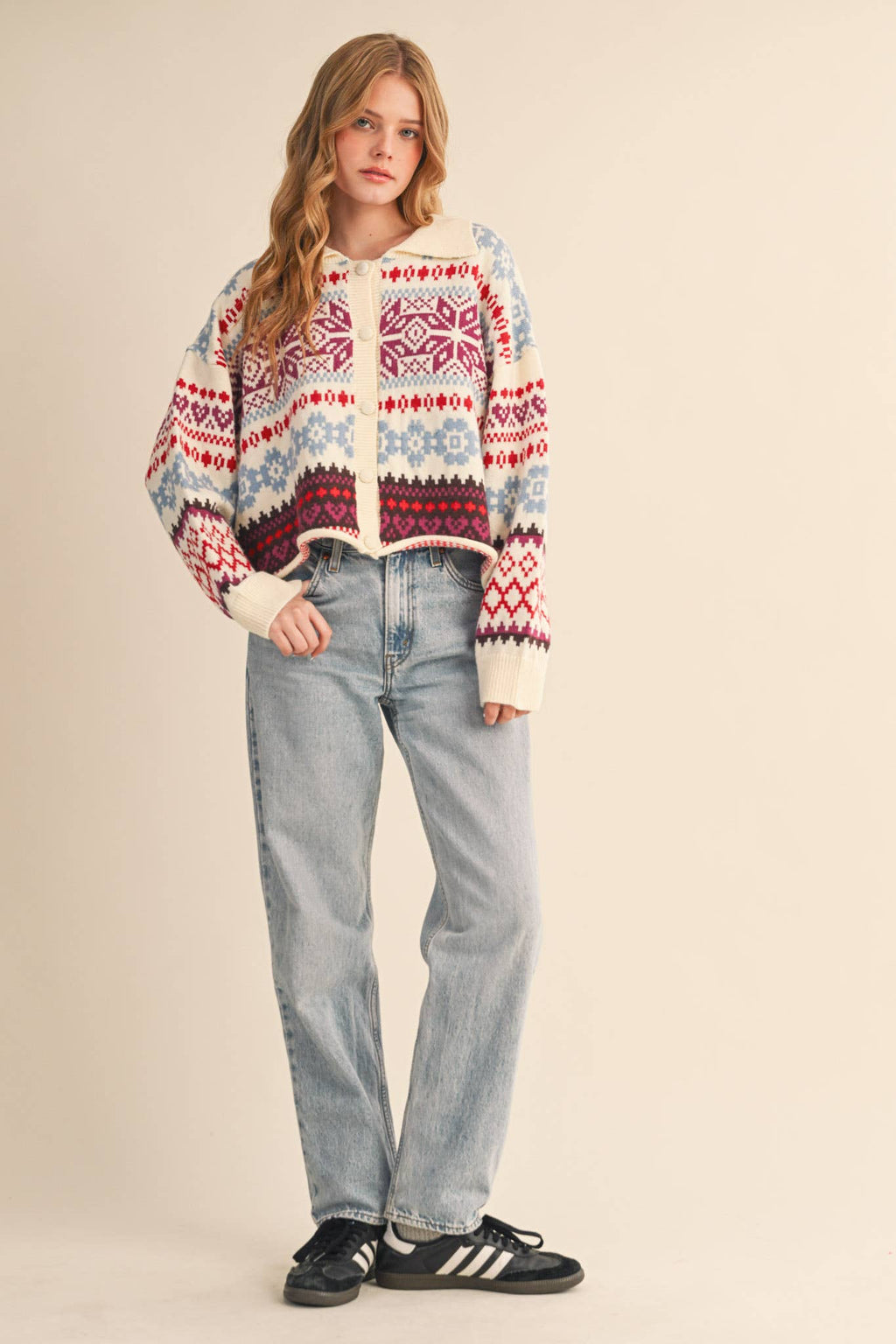 Fair Isle Sweater Cardigan