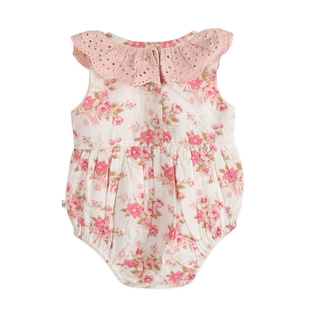 Nova Floral Baby Romper + Headband Set