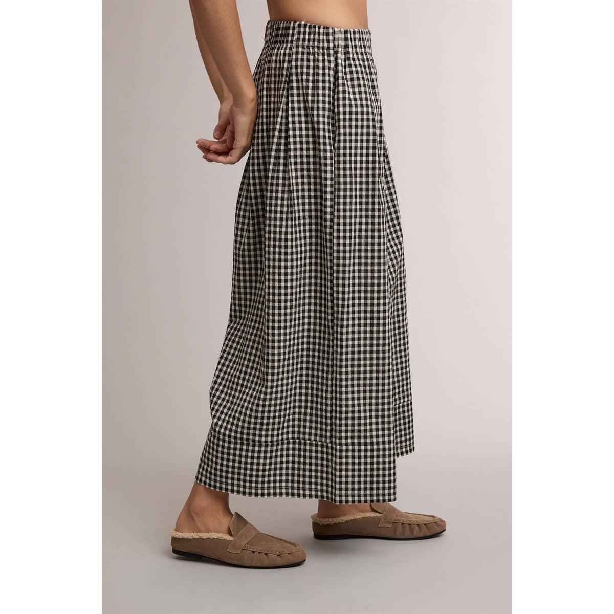 Gingham Wide Leg Pants