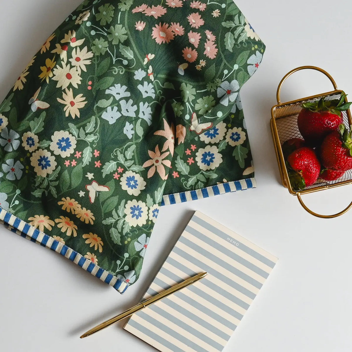 Blue Stripe Memo Notepad