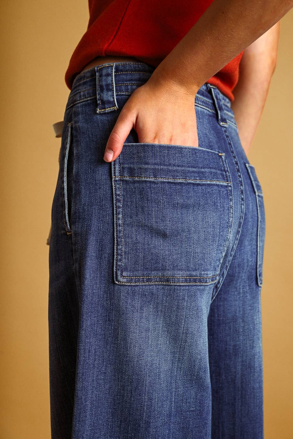 Tie Front Denim Pants