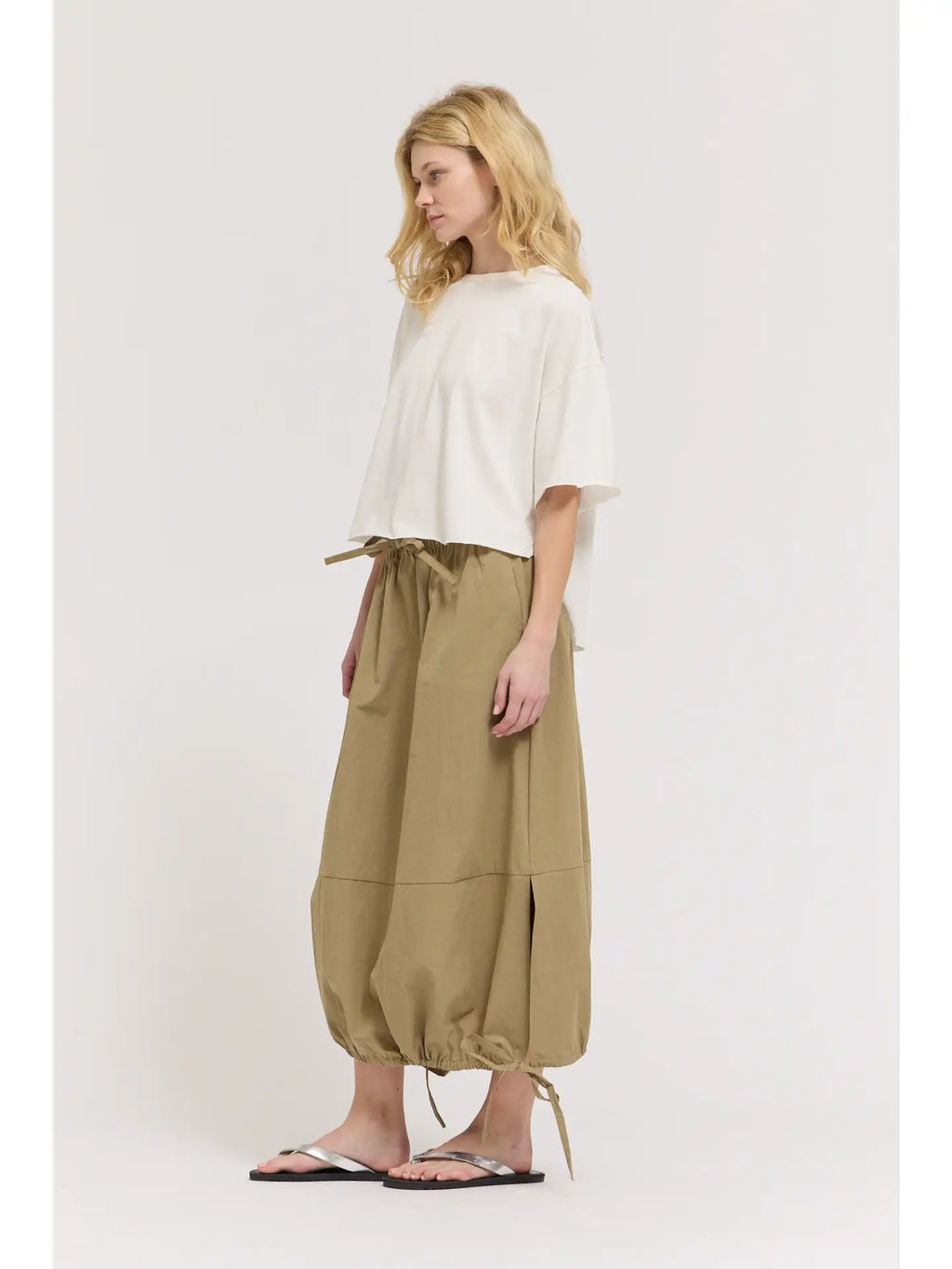 Gathered Hem Skirt