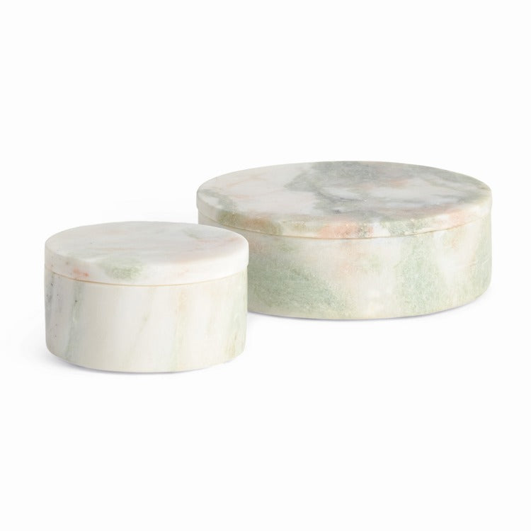 Johanna Marble Round Lidded Box