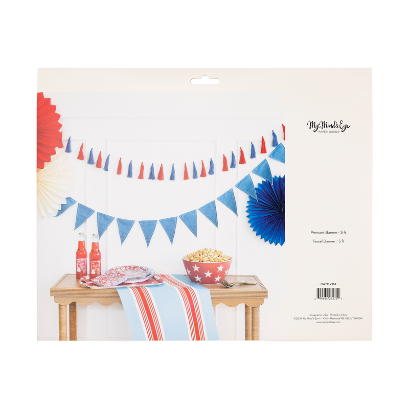 Chambray and Tassel Banner Set