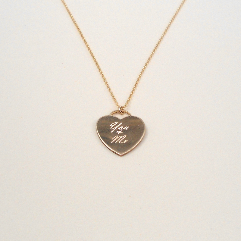 Engraved Heart Necklace