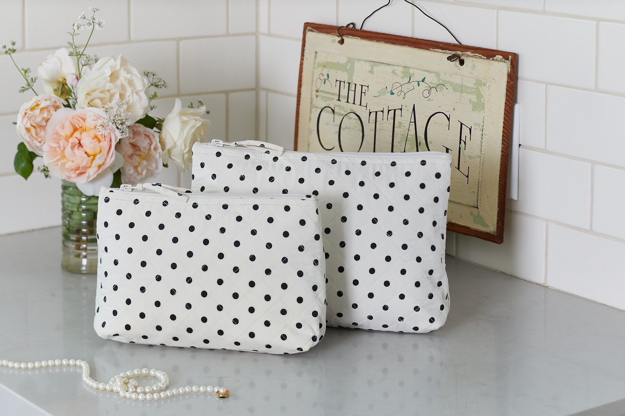 Polka Dot Cosmetic Bag
