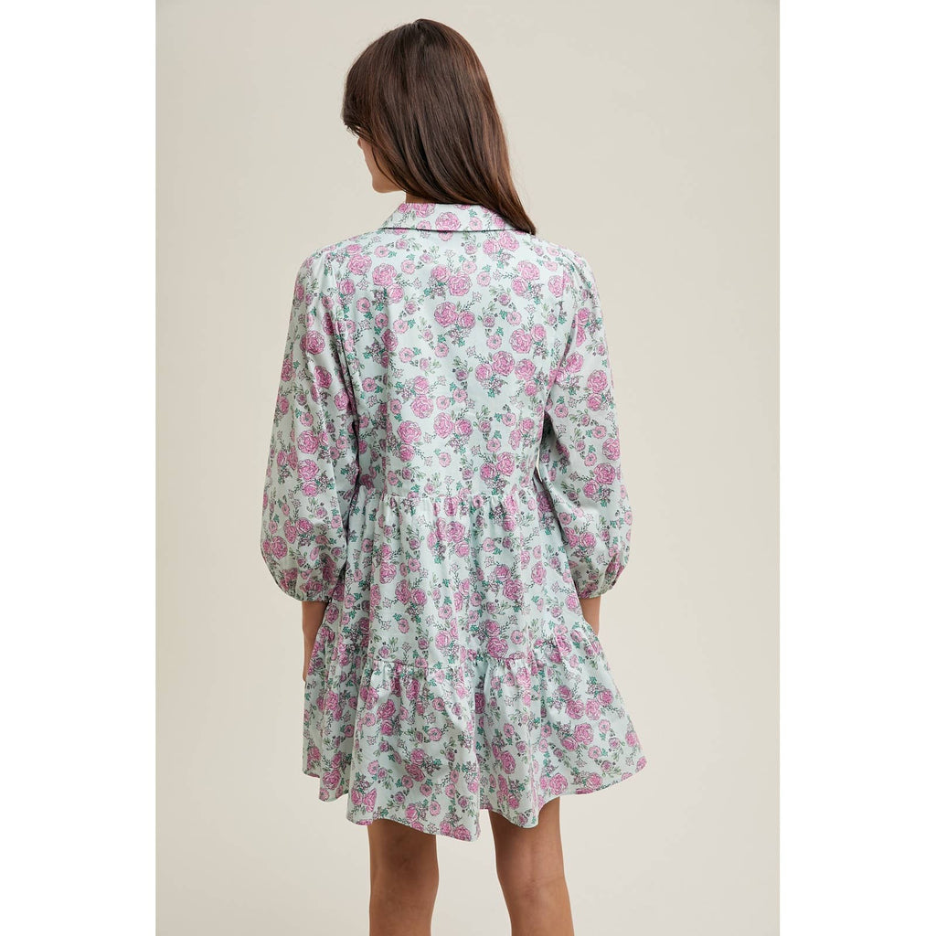 Floral Collared Mini Dress