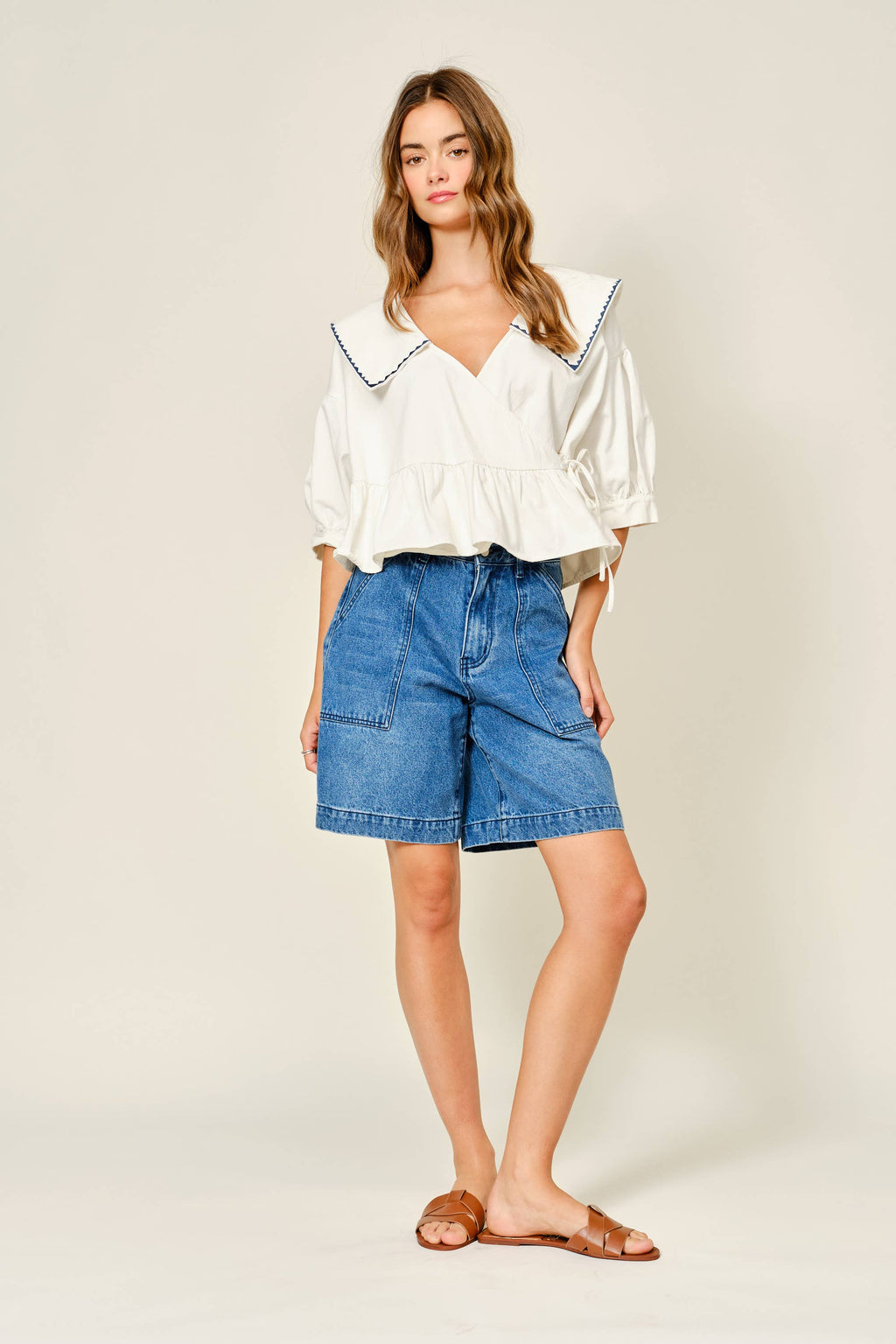 A Line Bermuda Shorts