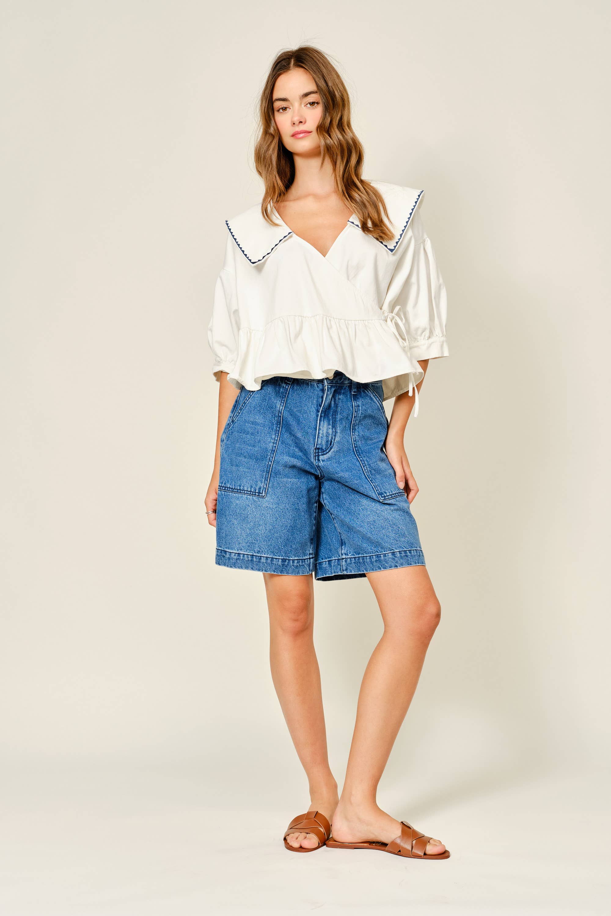 A Line Bermuda Shorts