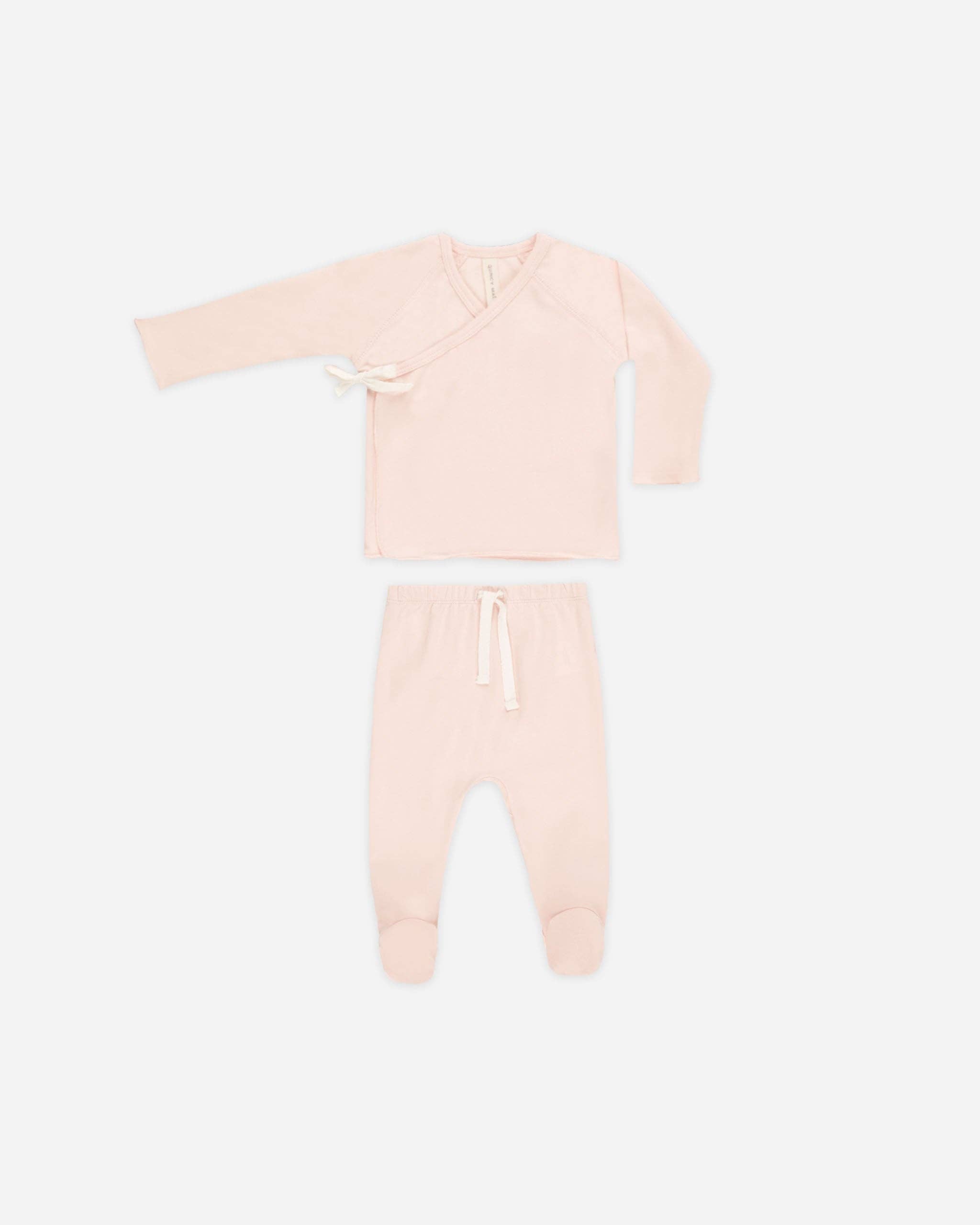 Petal Wrap Top + Footed Pant Set