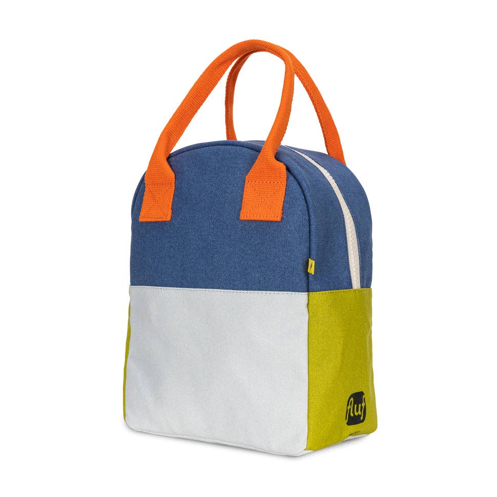 Two Tone Citrus Sky Zipper Lunch Bag